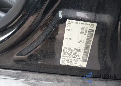 2016 Nissan Altima 2.5 Sv z USA, uszkodzony, nr VIN 1N4AL3AP5GC184827